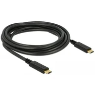 Kable komputerowe i do monitorów - Delock Kabel Usb-c M/M 2.0 3M Czarny E-marker - miniaturka - grafika 1