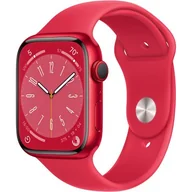 Smartwatch - Apple Watch 8 GPS + LTE Cellular 45mm Aluminium Czerwony - miniaturka - grafika 1