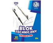 Szkolne artykuły papiernicze - Blok techniczny A4/10K 170g 10szt) ASTRA - miniaturka - grafika 1