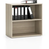 Regały biurowe - Regał biurowy LAYERS, niski, 800 x 400 x 777, dąb naturalny - miniaturka - grafika 1