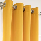 Zasłony - Gotowa zasłona do salonu na przelotkach Jodełka, kolor szafranowy, rozmiar 140x250 cm - miniaturka - grafika 1