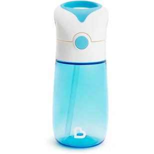 Munchkin Flip & Go kubek ze słomką 18 m+ Blue 355 ml - Kubki dla dzieci - miniaturka - grafika 1