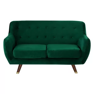 Beliani Sofa dwuosobowa welur szmaragdowa BODO - Sofy i kanapy - miniaturka - grafika 1