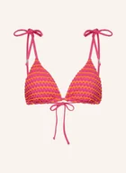 Stroje kąpielowe - Seafolly Góra Od Bikini Trójkątnego Mesh Effect pink - miniaturka - grafika 1
