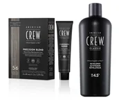 Zestawy kosmetyków męskich - American Crew Precision Blend Odsiwiacz repigmentacja Kolor średni brąz 5-6 3x40ml + American Crew Precision Blend Utleniacz 4,5% - 500ml - miniaturka - grafika 1