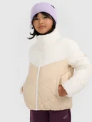 Kurtki i płaszcze dla dziewczynek - 4F Kurtka puchowa z wypełnieniem syntetycznym dziewczęca - beżowa 122 (6-7 lat) - miniaturka - grafika 1