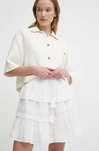 Pepe Jeans spódnica DAELYN kolor biały mini rozkloszowana PL901108 - Spódnice - miniaturka - grafika 1