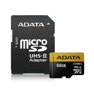 ADATA microSDXC Premier One Class 10 64GB + adapter (AUSDX64GUII3CL10-CA1) - Karty pamięci - miniaturka - grafika 1