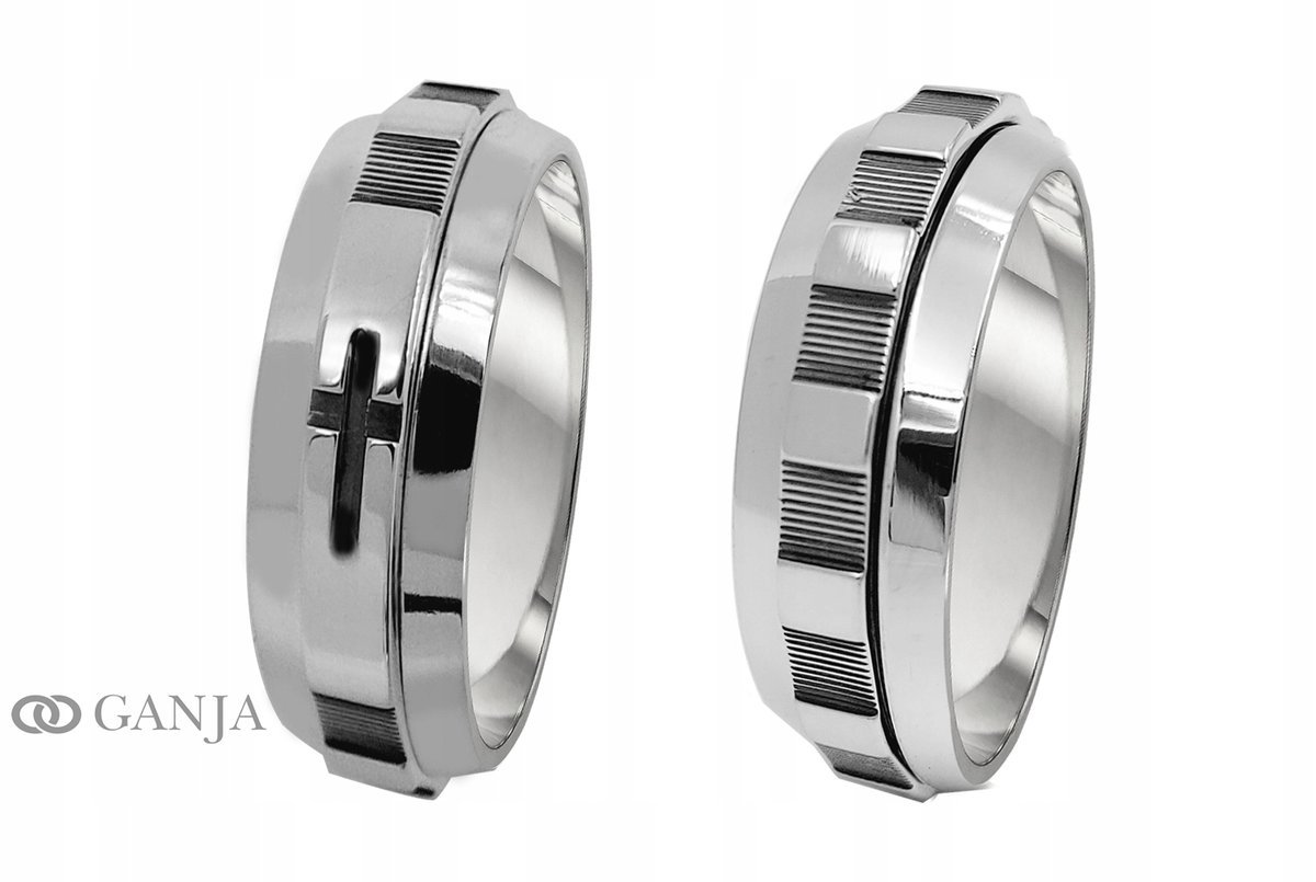 Różaniec obrotowy obrączka srebrna 925+GRAWER M05