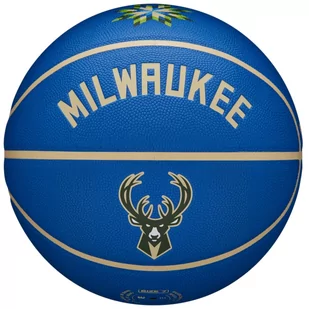 Wilson NBA Team City Collector Milwaukee Bucks Ball WZ4016417ID, unisex, piłki do koszykówki, Niebieskie - Koszykówka - miniaturka - grafika 1