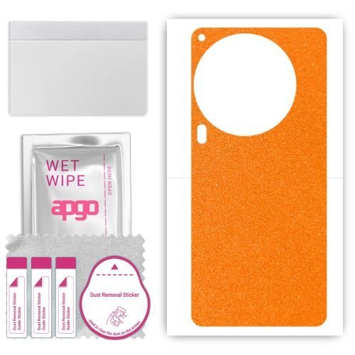 folia naklejka skórka strukturalna na TYŁ do Tecno Camon 30 - Pomarańczowy Pastel Matowy - apgo SKINS