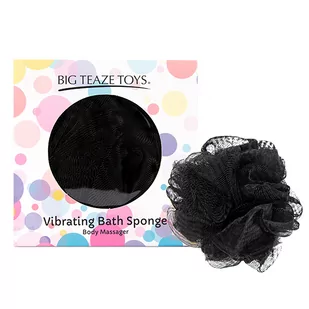 Big Teaze Toys Wibrująca gąbka do kąpieli Big Teaze Toys Bath Sponge Vibrating Czarny - Rękawice i gąbki do kąpieli - miniaturka - grafika 1