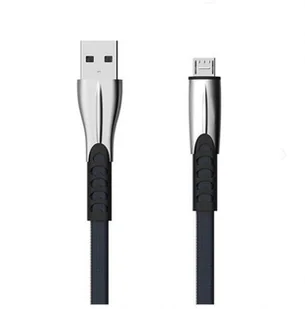 SENBONO SOMOSTEL KABEL USB TYP-C 2.4A NIEBIESKI 2400MAH QUICK CHARGER QC 3.0 1M POWERLINE METALOWE WTYKI BW02 BW02 TYP-C NIEBIESKI - Kable USB - miniaturka - grafika 1