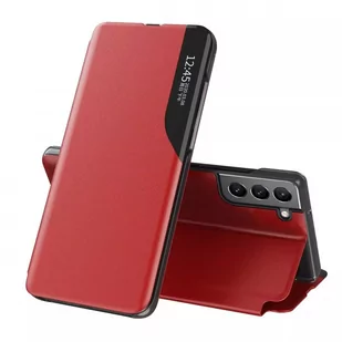 Hurtel Eco Leather View Case elegancki futerał etui z klapką i funkcją podstawki Samsung Galaxy S22+ (S22 Plus) czerwony - Etui i futerały do telefonów - miniaturka - grafika 1