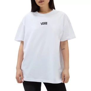 Koszulka Vans Flying V Oversized VN0A7YUTWHT1 - biała - Koszulki i topy damskie - miniaturka - grafika 1