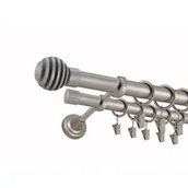 Karnisze - Karnisz podwójny ZEUS Ø25, 240 cm luka satyna - miniaturka - grafika 1