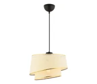 Lampy sufitowe - Lampa wisząca BARETTE 1xE27/60W/230V kremowa/złota - miniaturka - grafika 1