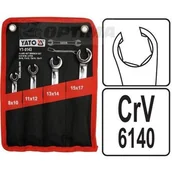 Klucze i nasadki - Yato Klucze oczkowy półotwarte, płaskie, 8-17 mm, kpl. 4 szt. YT-0143 - miniaturka - grafika 1