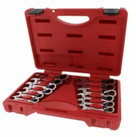 Narzędzia samochodowe - Zestaw kluczy płasko-oczkowych z grzechotką 8-19mm - 12szt - miniaturka - grafika 1