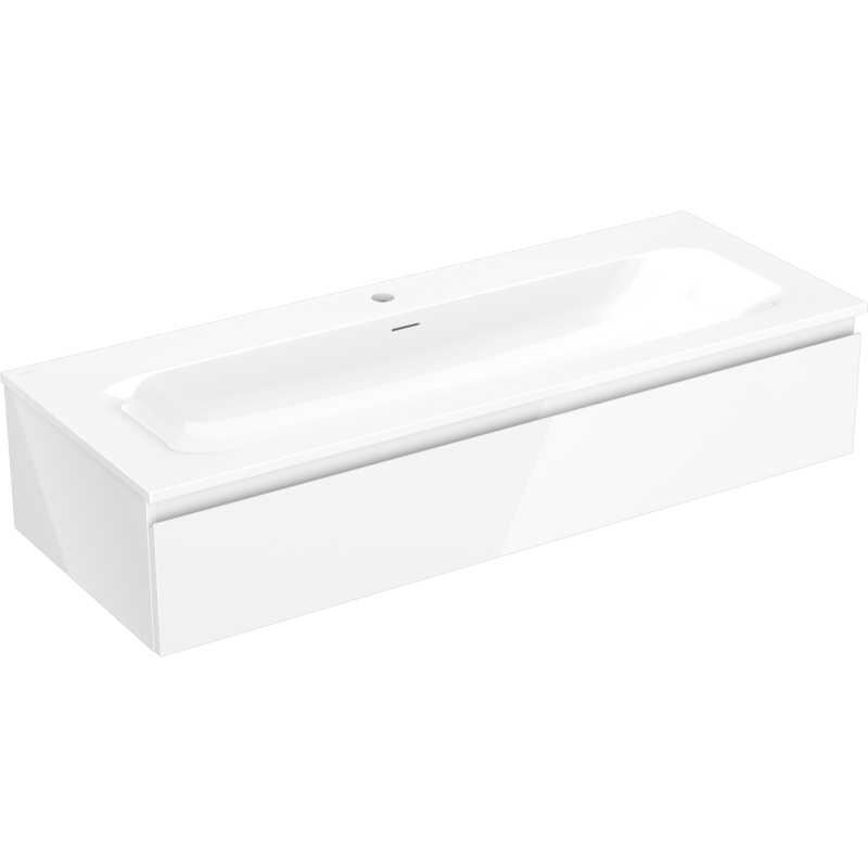 Mexen Orio szafka łazienkowa 120 cm z umywalką Vela, 1 szuflada, biała połysk - 91A10-12023-1-BF00-W23M00