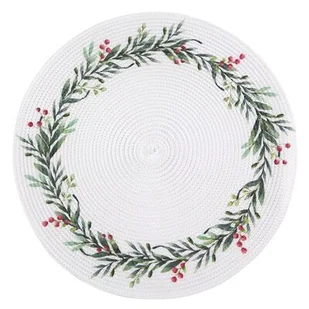 Mata słomkowa 38 cm ostrokrzew biała - Obrusy i serwetki - miniaturka - grafika 1