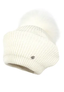 Beret dla dziewczynki na zimę NIFA z pomponem ekri - Czapki dla dzieci Beret dla dziewczynki na zimę NIFA z pomponem ekri - Czapki dla dzieci - miniaturka - grafika 1