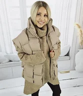Moda i Uroda OUTLET - Damski bezrękawnik Kamizelka Ciepła Krótka Pikowana ADA - miniaturka - grafika 1