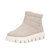 Kozaki damskie - Rieker Damskie W2070 krótkie kozaki, beżowe, 36 EU, beżowy, 36 EU - miniaturka - grafika 1