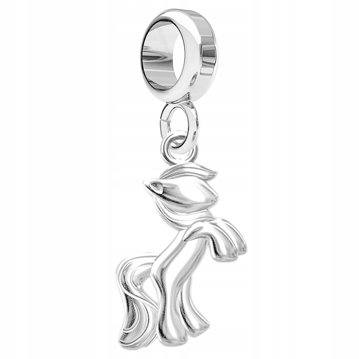 Charms Srebrny z Konikiem Koniem Horse Pony Koń Kucyk Konik SREBRO 925