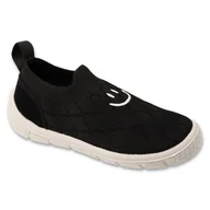 Buty dla dziewczynek - Befado kapcie dziecięce wsuwane 102X033 czarne - miniaturka - grafika 1