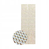 Dekoratorstwo - Cyrkonie samoprzylepne kryształki diamenciki złote 5mm - miniaturka - grafika 1