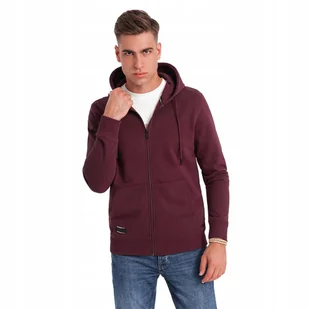 Bawełniana męska bluza dresowa BASIC bordowa V3 OM-SSBZ-0160 S - Bluzy męskie - miniaturka - grafika 1