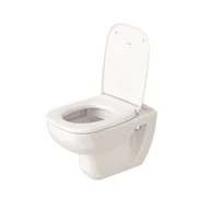 Miski WC - Duravit D-Code Zestaw Toaleta WC 54,5x35,5 cm bez kołnierza + deska wolnoopadająca biały alpin 45700900A1 - miniaturka - grafika 1
