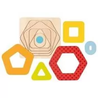 Zabawki interaktywne dla dzieci - Goki Układanka warstwowa - Kształty geometryczne II 4013594574211 - miniaturka - grafika 1