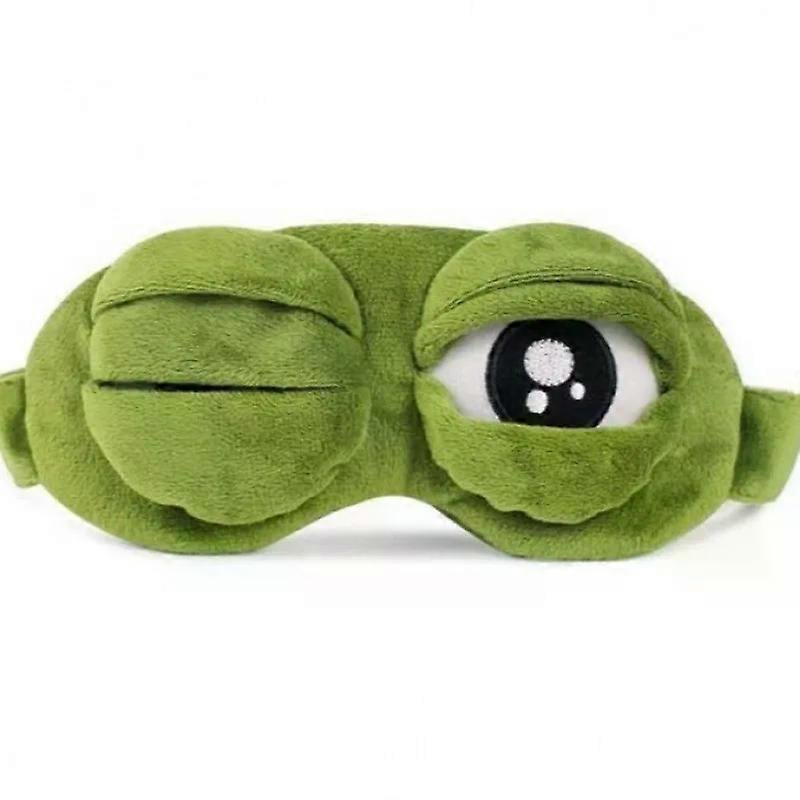 Maska do spania 3d Sad Frog, Blokowa lekka maska do spania, Podróżna przenośna maska na oczy dla kobiet mężczyzn, Miękka bawełniana opaska na oczy,...