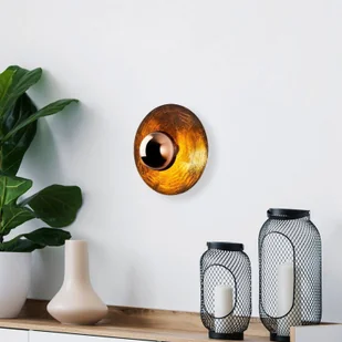 Opviq Kinkiet Kurt 13351, kolor miedziany, metal, Ø 38 cm - Lampy ścienne - miniaturka - grafika 1