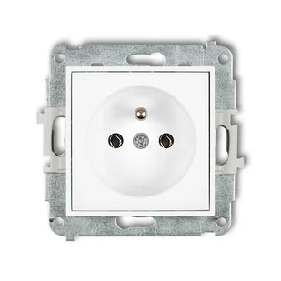 Karlik Gniazdo pojedyncze MINI - biały mat - Gniazdka elektryczne - miniaturka - grafika 1
