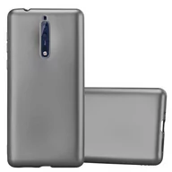 Etui i futerały do telefonów - Pokrowiec Do Nokia 8 2017 w METALLIC SZARY Etui TPU Silikon Obudowa Ochronny Case Cover Cadorabo - miniaturka - grafika 1