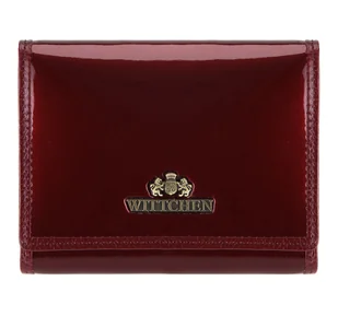 Damski portfel ze skóry lakierowany średni bordowy - Portfele Damski portfel ze skóry lakierowany średni bordowy - Portfele - miniaturka - grafika 1