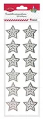 Zabawki kreatywne - Naklejki foliowe gwiazdki białe 40mm 12szt Nowa - miniaturka - grafika 1