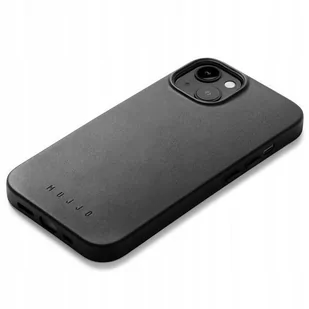 Mujjo Full Leather Case etui skórzane do iPhone 14 kompatybilne z MagSafe (czarne) - Etui i futerały do telefonów - miniaturka - grafika 1
