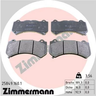 Klocki hamulcowe - komplet ZIMMERMANN 25849.160.1 - Klocki hamulcowe - miniaturka - grafika 1