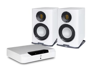 Bluesound POWERNODE EDGE (biały) + Carina BS243.4 (biały) - Zestawy stereo - miniaturka - grafika 1