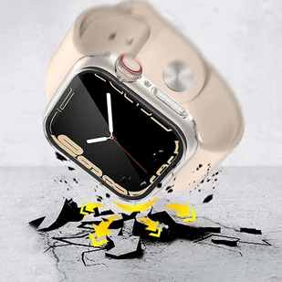 Obudowa ochronna z szkłem Alogy Protector Case 2w1 nakładka etui do Apple Watch 7/8 45mm Przezroczysta - Akcesoria do smartwatchy - miniaturka - grafika 8