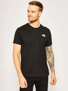 Koszulki męskie - The North Face T-Shirt Simple Dome NF0A2TX5JK3 Czarny Regular Fit - grafika 1