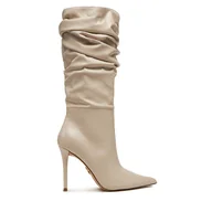 Kozaki damskie - Kozaki Steve Madden Schmooze SM11003453 Écru - miniaturka - grafika 1