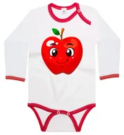 Body dla niemowląt - Body dziecięce Uśmiechnięte Czerwone Jabłko Na Dzień Jabłka 62/68 - miniaturka - grafika 1