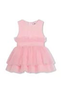 Sukienki i spódniczki dla dziewczynek - Karl Lagerfeld sukienka niemowlęca kolor różowy mini rozkloszowana - miniaturka - grafika 1