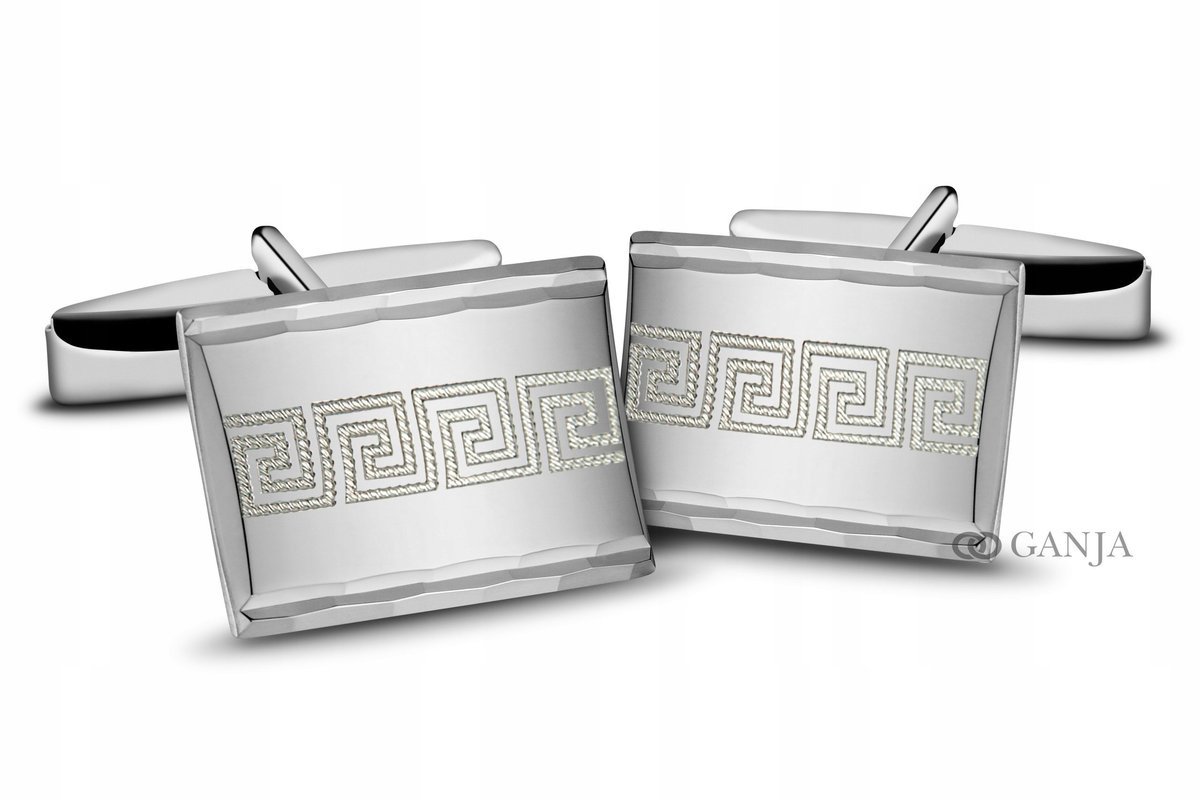 Spinki srebrne do mankietów 925 rodowane SP24 ŚLUB