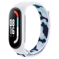 Akcesoria do smartwatchy - Pasek opaska nylonowa do Xiaomi Mi Band 3/4/5/6/7 "Moro białe" - miniaturka - grafika 1